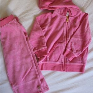 18 mo. Juicy Couture pink velour outfit